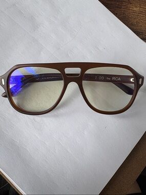 RCA Brown Caddis Readers.  Lens magnification 1.00